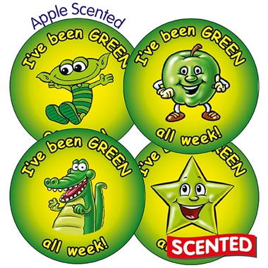 45 Apple Scented I've Been Green All Week Stickers - 32mm