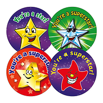 45 Berry Scented Star Stickers - 32mm