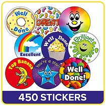 450 Scented Assorted Reward Stickers - 32mm