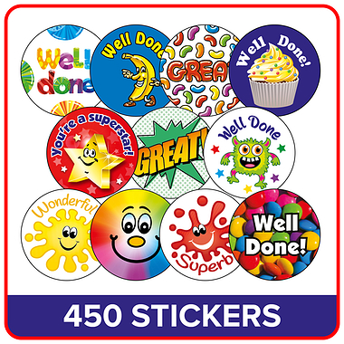 450 Scented Assorted Stickers - 32mm