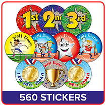 560 Sports Day Stickers - 37mm