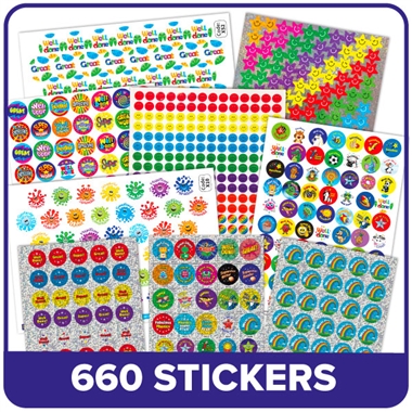660 Assorted Teacher Sticker Set