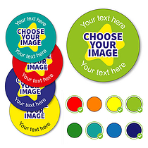 70 Design Your Own Colour Mix Stickers - 25mm