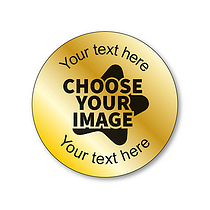 70 Design Your Own Metallic Gold Stickers - 25mm