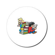 70 Personalised Children Reading Stickers - 25mm
