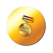 70 Personalised Gold Award Stickers - 25mm