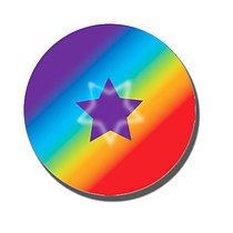 70 Personalised Rainbow Star Stickers - 25mm