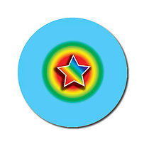 70 Personalised Rainbow Star Stickers - 25mm