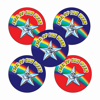 70 Star Of The Week Stickers - 25mm
