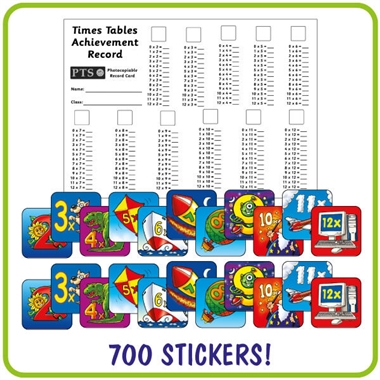 700 Times Tables Stickers - 16mm