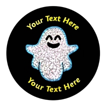 72 Personalised Holographic Ghost Stickers - 35mm