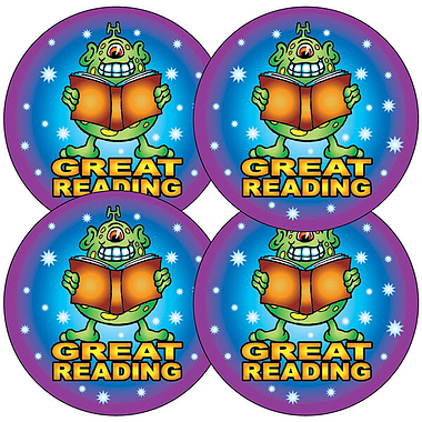 Great Reading Monster Stickers (35 Stickers - 37mm)