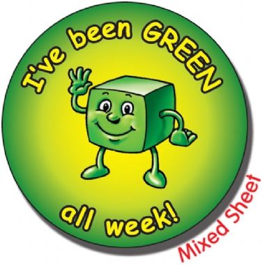 I've been Green All Week Stickers (35 Stickers - 37mm)