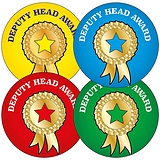 35 Deputy Head Award Stickers - 37mm
