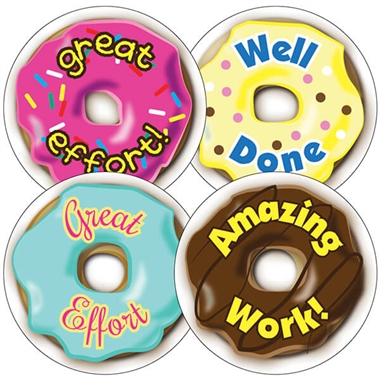 Doughnut Stickers - UNSCENTED VERSION (35 Stickers - 37mm)