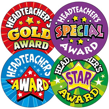 Headteacher's Award Stickers (35 Stickers - 37mm)