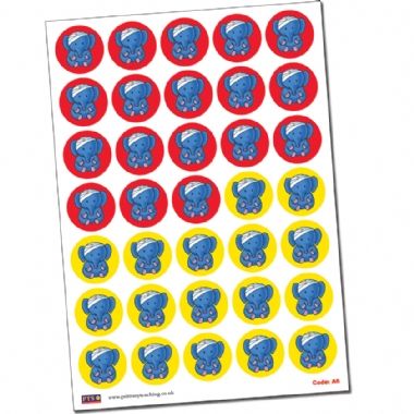 35 First Aid Head Bump Elephant Stickers - 37mm