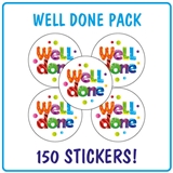 150 Well Done Stickers - 25mm