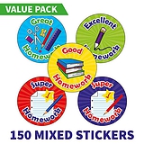 Homework Reward Stickers (150 Stickers - 25mm)