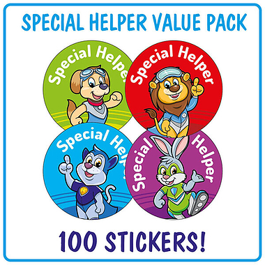 Special Helper Stickers (100 Stickers - 32mm) Brainwaves