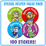 100 Special Helper Stickers - 32mm