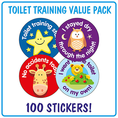 Toilet Training Stickers (100 Stickers - 32mm) Brainwaves