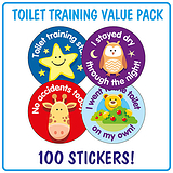 100 Toilet Training Stickers - 32mm