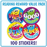 Reading Stickers (100 Stickers - 32mm) Brainwaves