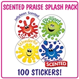 100 Jellybean Scented Splash Stickers - 32mm