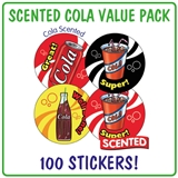 100 Cola Scented Assorted Stickers - 32mm