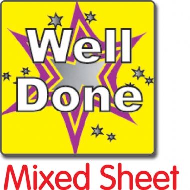 140 Metallic Well Done Stickers - 16mm