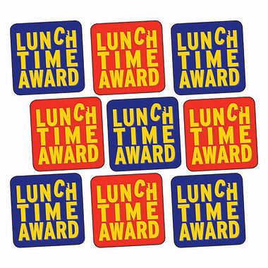 Lunchtime Award Stickers - Colours (140 Stickers - 16mm)