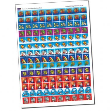 140 Times Table Stickers - 16mm