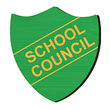 School Council Bamboo Shield Badge - Green (34mm x 36mm)