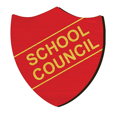 Bamboo Shield School Council Badge - Red - 35mm