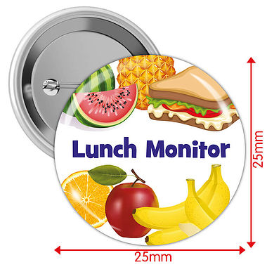 Lunch Monitor Badges (10 Badges - 25mm)    