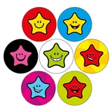 Smiley Star Stickers (35 Stickers - 20mm) Brainwaves