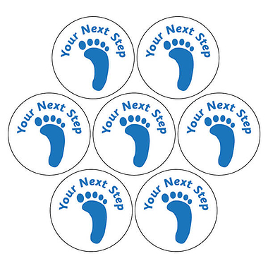 35 Your Next Step Stickers - 20mm