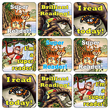 35 Jungle Reading Stickers - 20mm