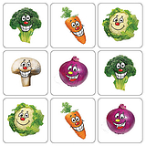 Vegetable Stickers (35 Stickers - 20mm)
