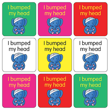 Bumped Head Stickers (35 Stickers - 20mm)