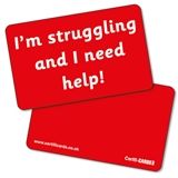 'I'm struggling and I need help'' CertifiCARDS - Red (10 Wallet Sized Cards)