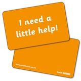 'I need a little help' CertifiCARDS - Orange (10 Wallet Sized Cards)