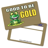Metallic 'Good to be GOLD' CertifiCARDS (10 Wallet Sized Cards)