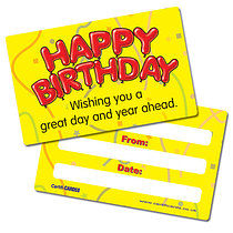 Happy Birthday CertifiCARDS (10 Cards - 86mm x 54mm)