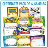 Mixed Teacher Certificates - SAMPLE Pack (A5 - 12 Certificates)
