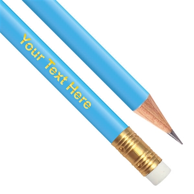 Personalised Light Blue Pencil