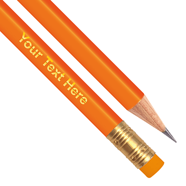 Personalised Orange Pencil