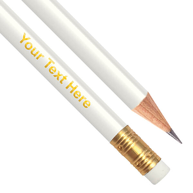 Personalised White Pencil