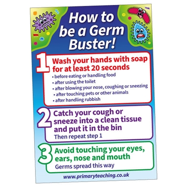 How To Be a Germ Buster Poster (A3)